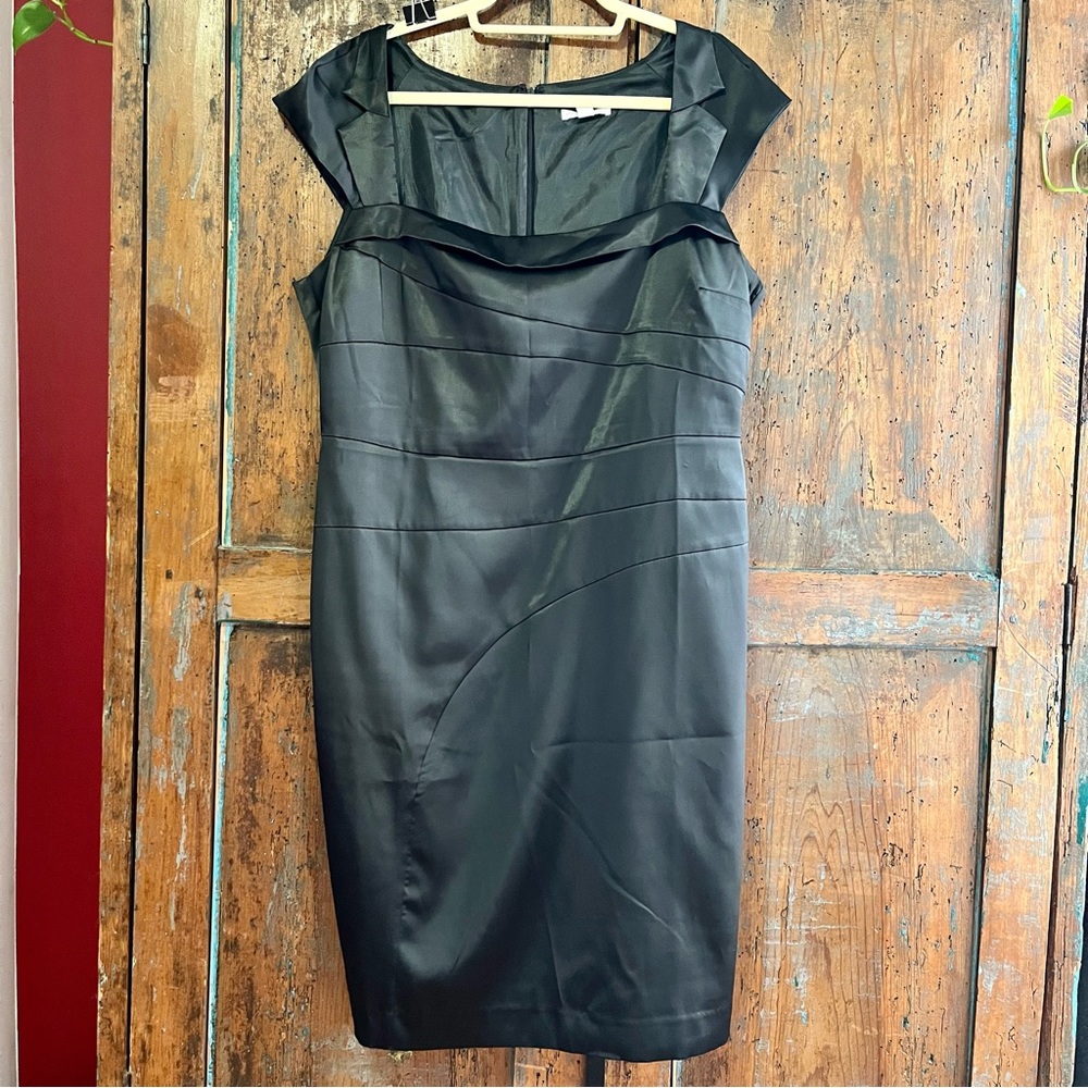 Satin like cocktail dress LBD semi formal
